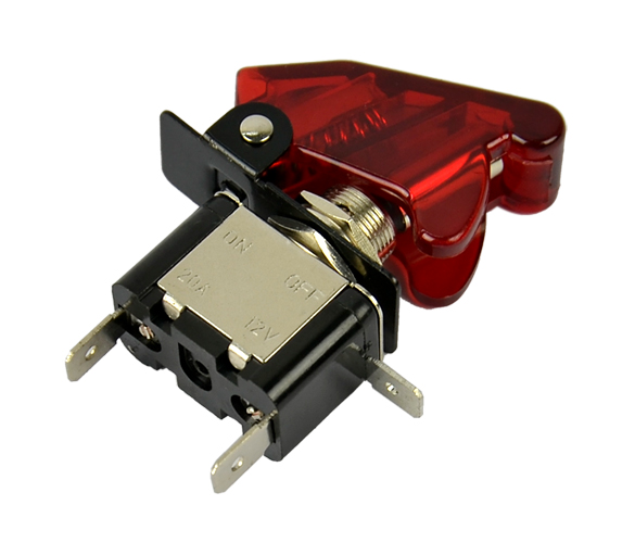 LED Toggle Red Switch with Red Cover